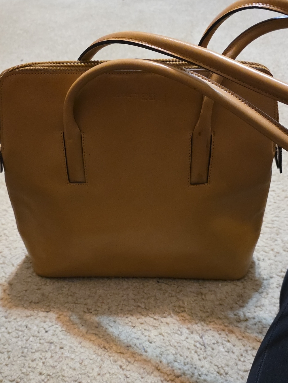 Kenneth Cole Classic Tan Leather Tote Bag